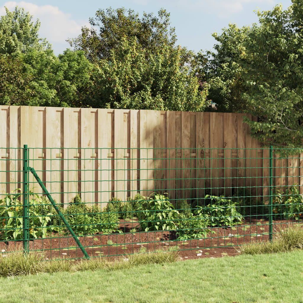 Recinzione Metallica con Flangia Verde 0,8x25 m vidaXL