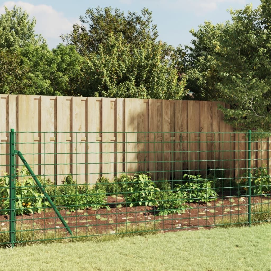 Recinzione Metallica con Flangia Verde 1x10 m vidaXL