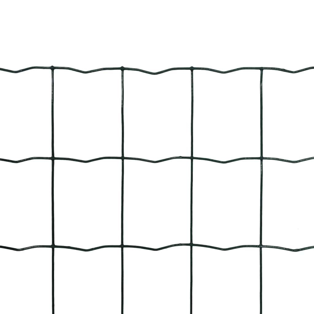 Recinzione Europea in Acciaio 25 x 1,0 m Verde vidaXL