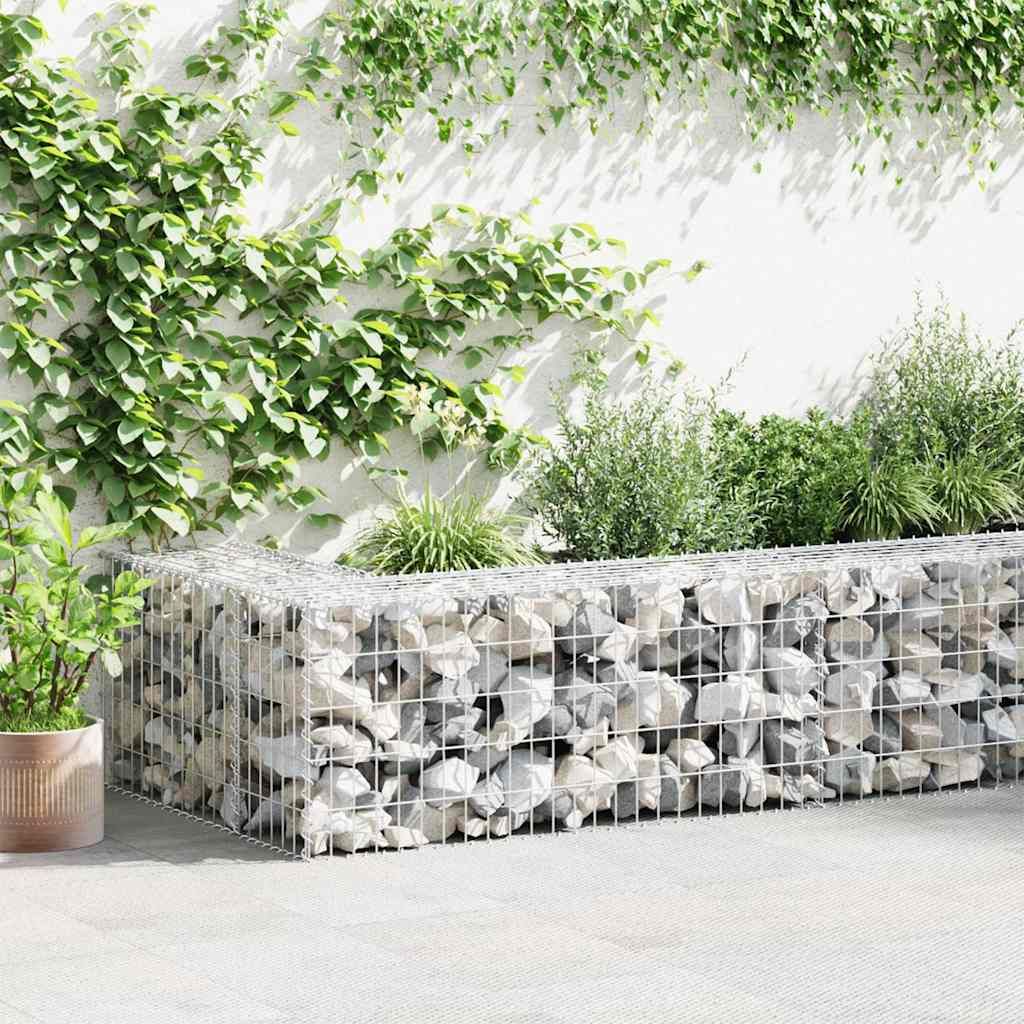Gabbione con Copertura in Acciaio Zincato 900x30x50 cm vidaXL