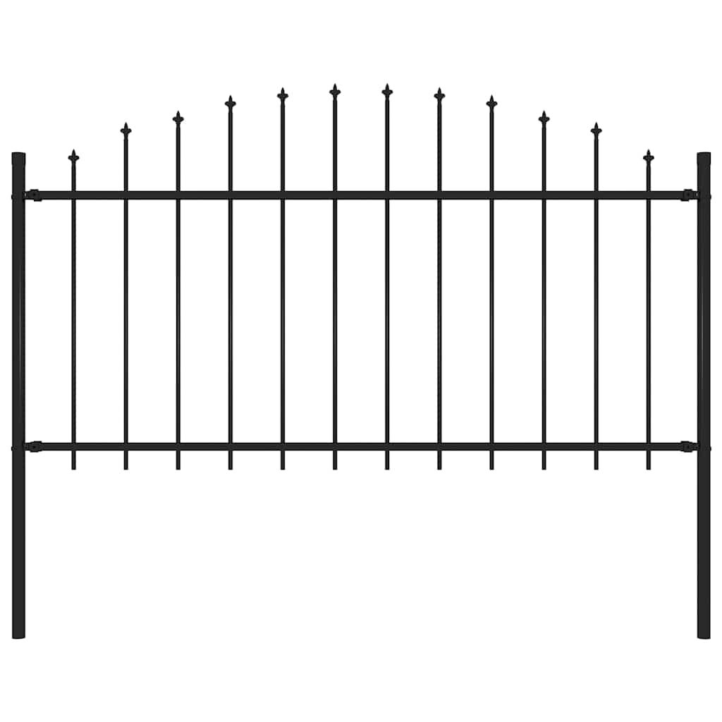Recinzione da Giardino Woerden con Punta a Lancia in Acciaio 170x150 cm Nero vidaXL