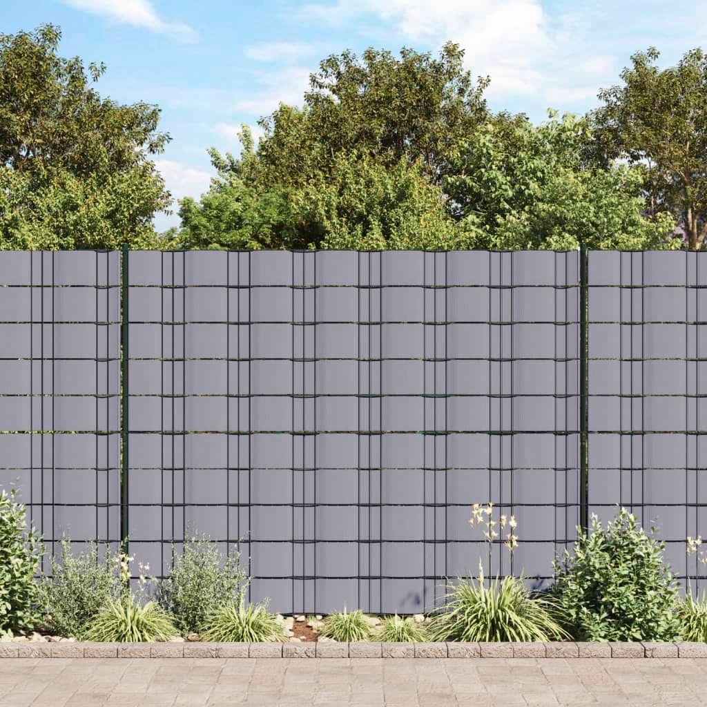 Recinzione Frangivento 4 pz in PVC 35x0,19m Grigio Chiaro Opaco vidaXL