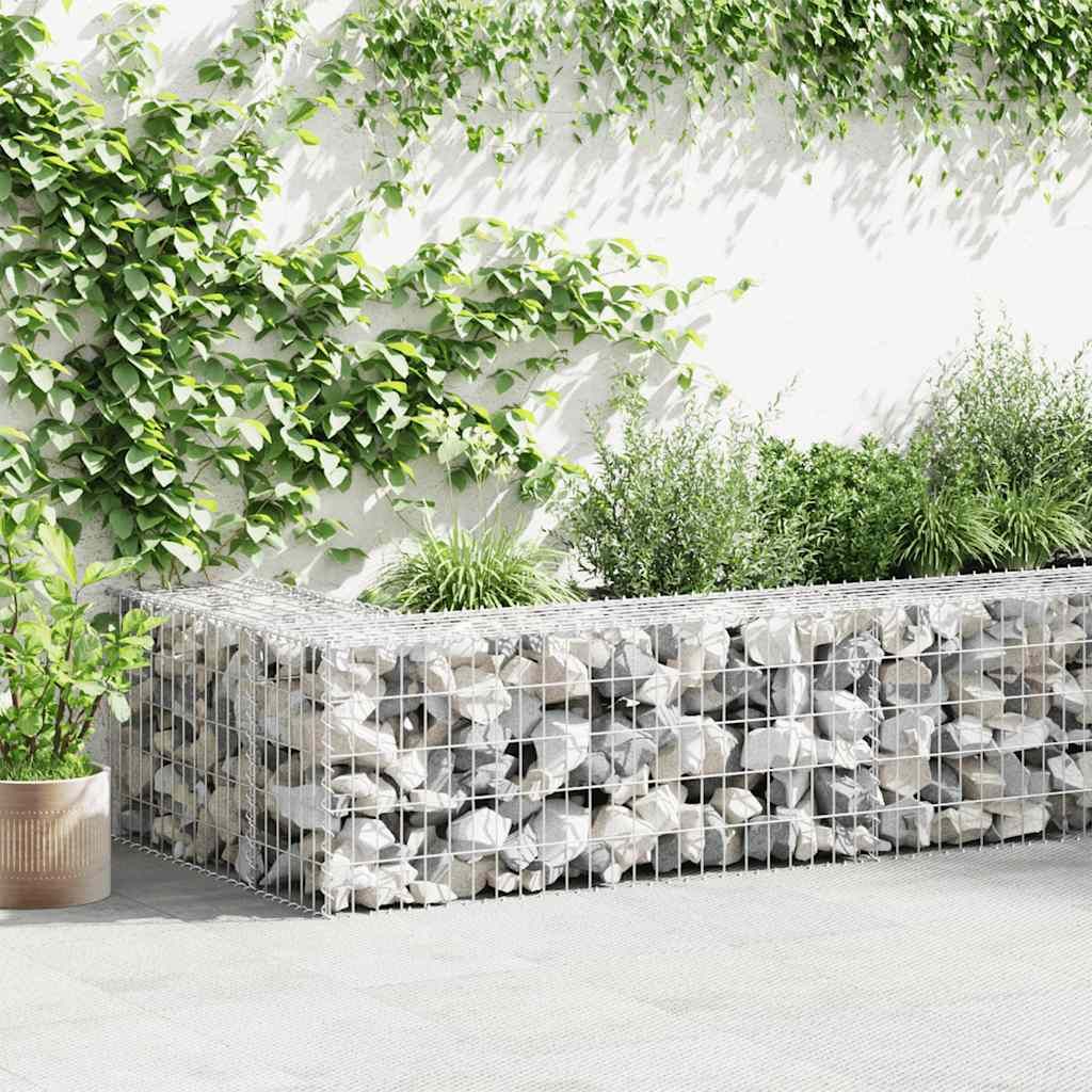 Gabbione con Copertura in Acciaio Zincato 300x50x50 cm vidaXL