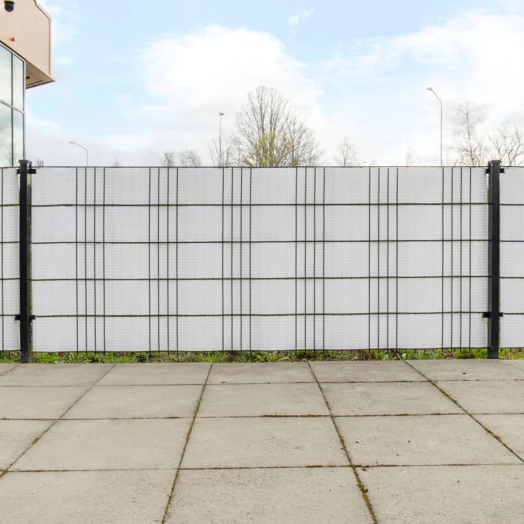Schermi da Balcone 10 pz Bianchi 255x19 cm in Polyrattan vidaXL