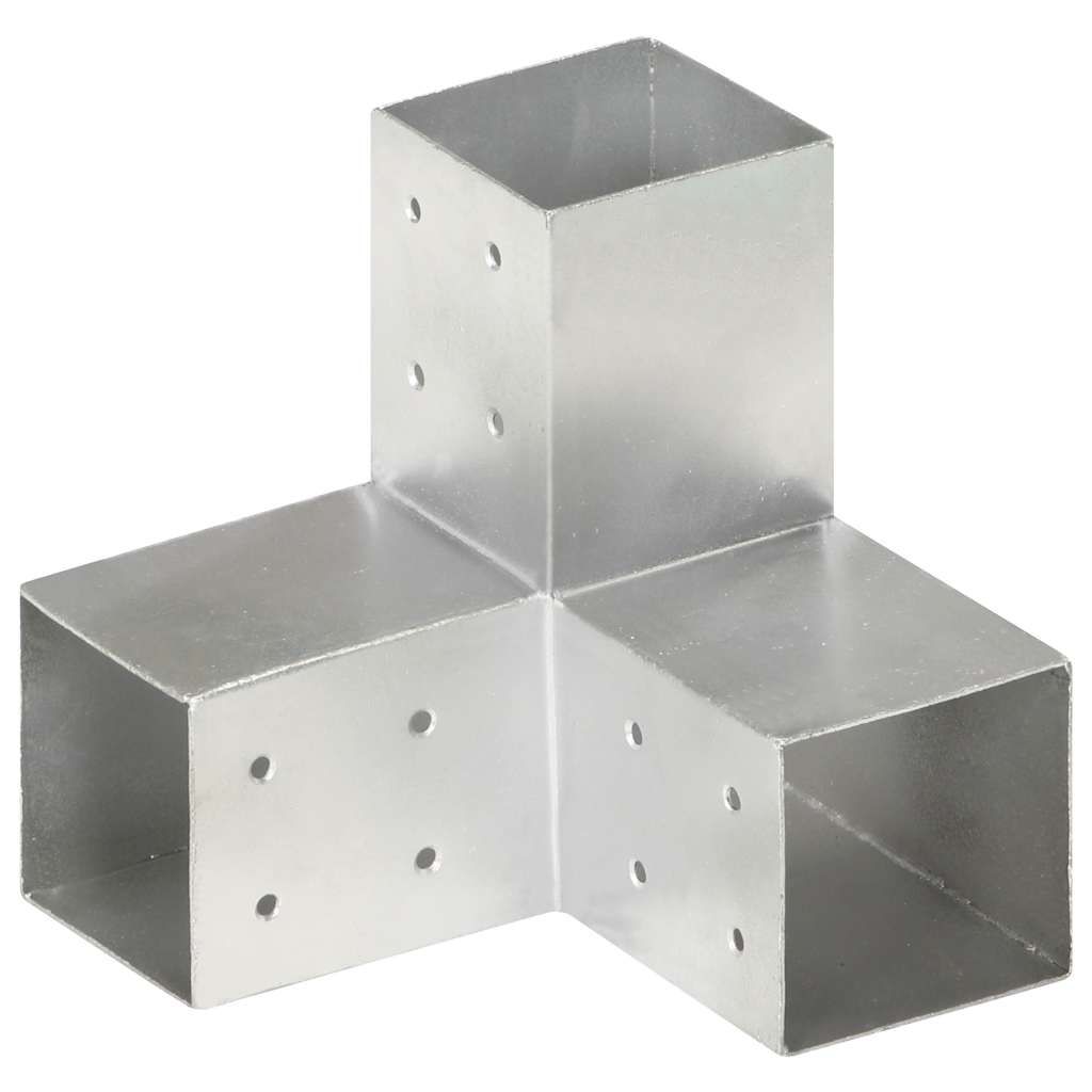 Connettori per Pali a Forma di Y 4 pz Metallo Zincato 81x81 mm vidaXL