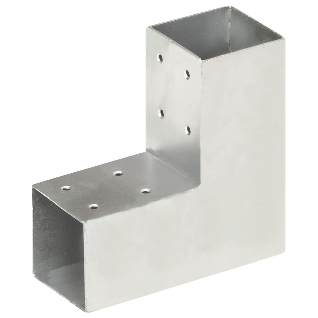 Connettori per Pali a Forma di L 4 pz Metallo Zincato 71x71 mm vidaXL