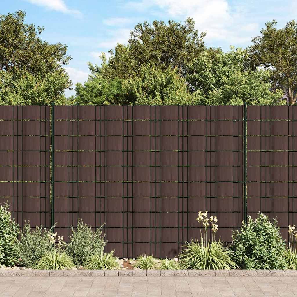 Recinzione Frangivento 4 pz in PVC 35x0,19m Marrone vidaXL