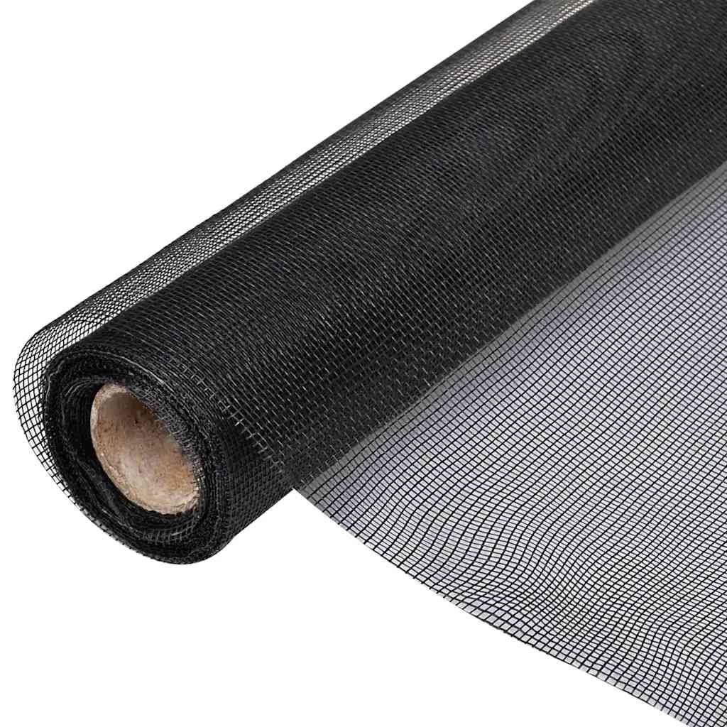 Zanzariera in Fibra di Vetro 100x500 cm Nera vidaXL