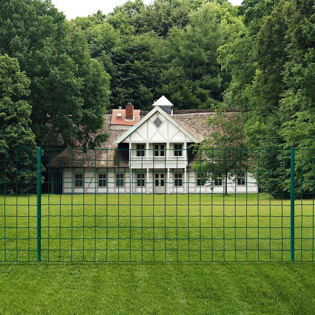 Recinzione Euro 20x0,8 m in Acciaio Verde vidaXL