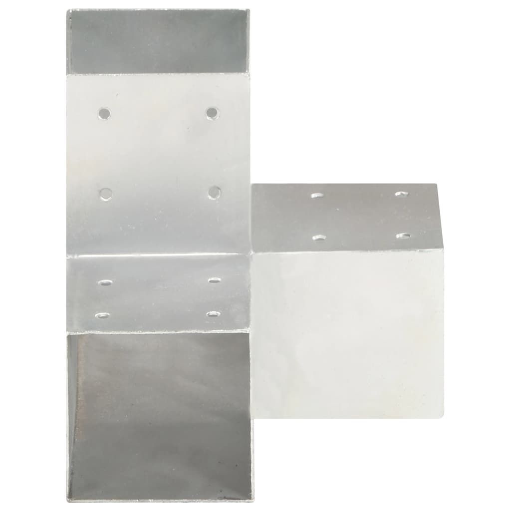 Connettore per Pali a Forma di Y in Metallo Zincato 91x91 mm vidaXL