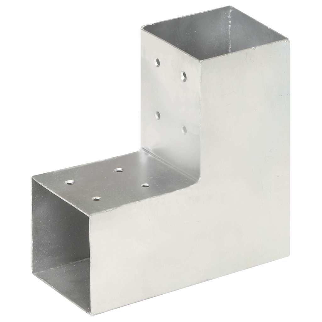 Connettori per Pali a Forma di L 4 pz Metallo Zincato 81x81 mm vidaXL