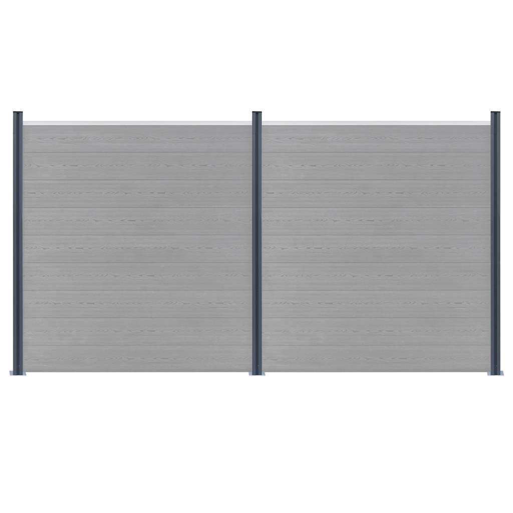 Pali di Recinzione 3 pz Grigio Scuro 185 cm in Alluminio vidaXL