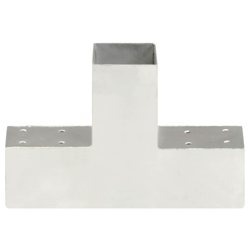 Connettore per Pali a Forma di T in Metallo Zincato 71x71 mm vidaXL