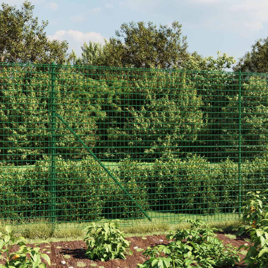 Recinzione Metallica con Flangia Verde 1,4x25 m vidaXL