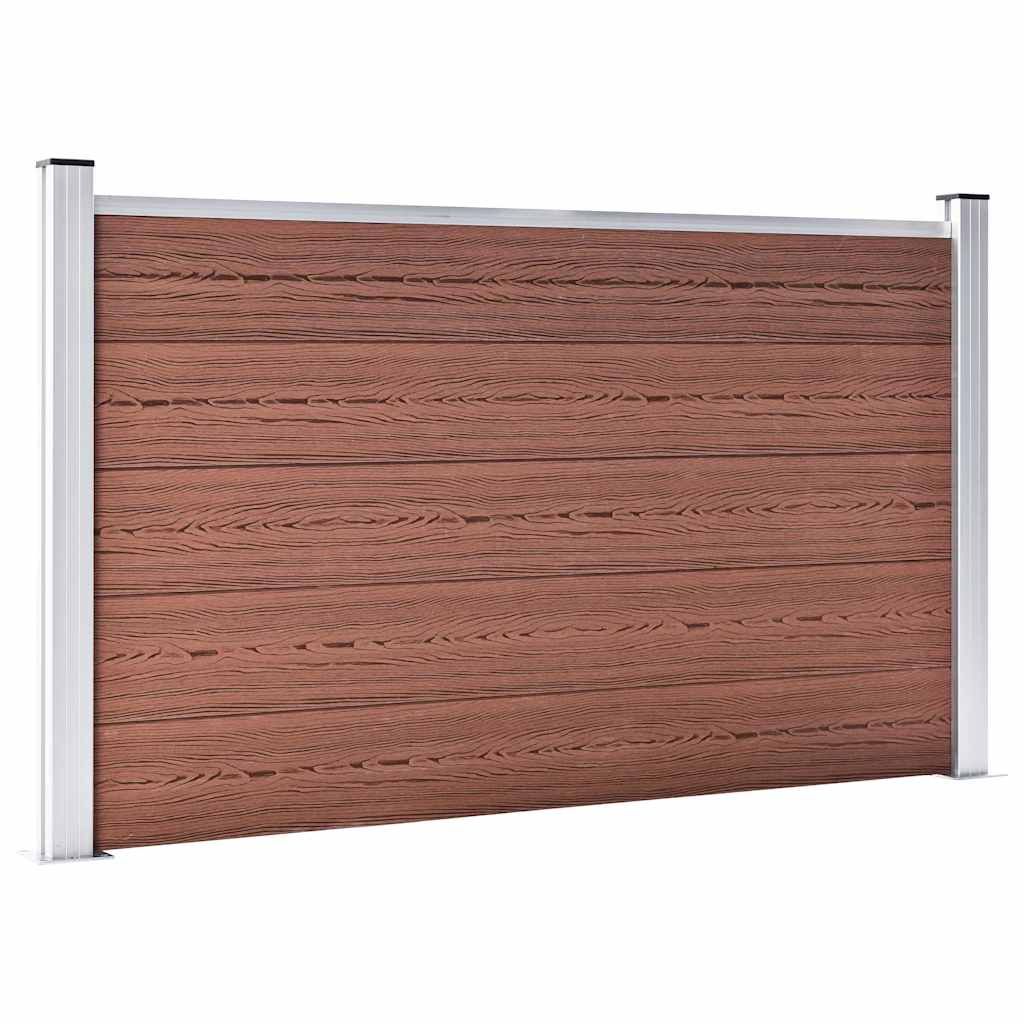 Pannello di Recinzione in WPC 872x106 cm Marrone vidaXL