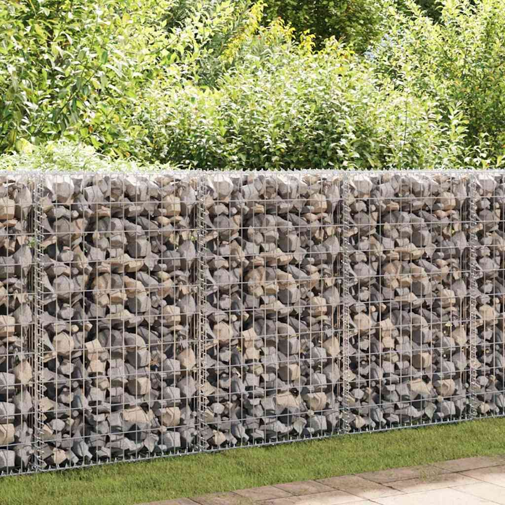 Cesto Gabbione con Coperchio in Filo Zincato 100 x 50 x 30 cm vidaXL