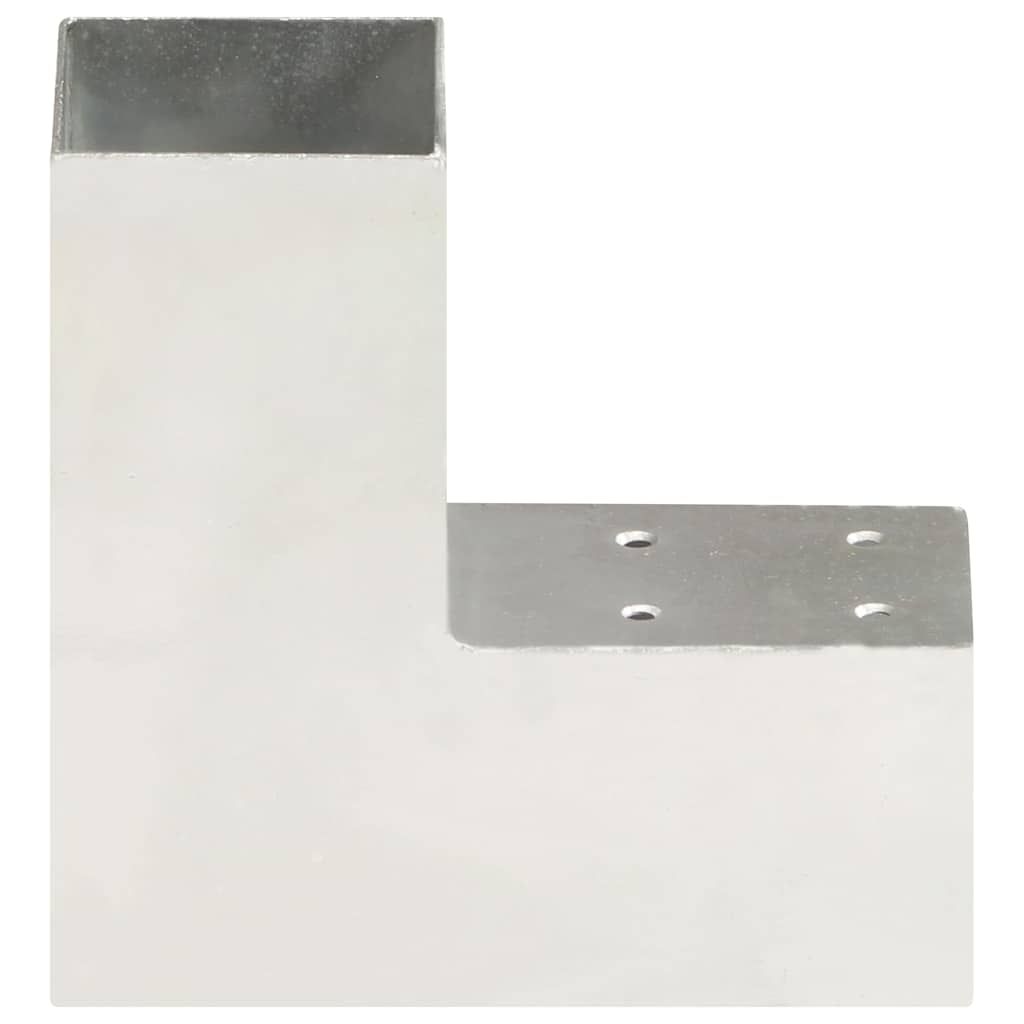 Connettore per Pali a Forma di L in Metallo Zincato 71x71 mm vidaXL
