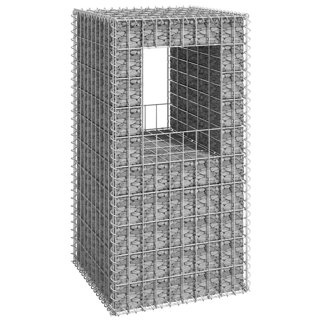 Cesto a Gabbione a Torre 50x50x100 cm in Ferro vidaXL