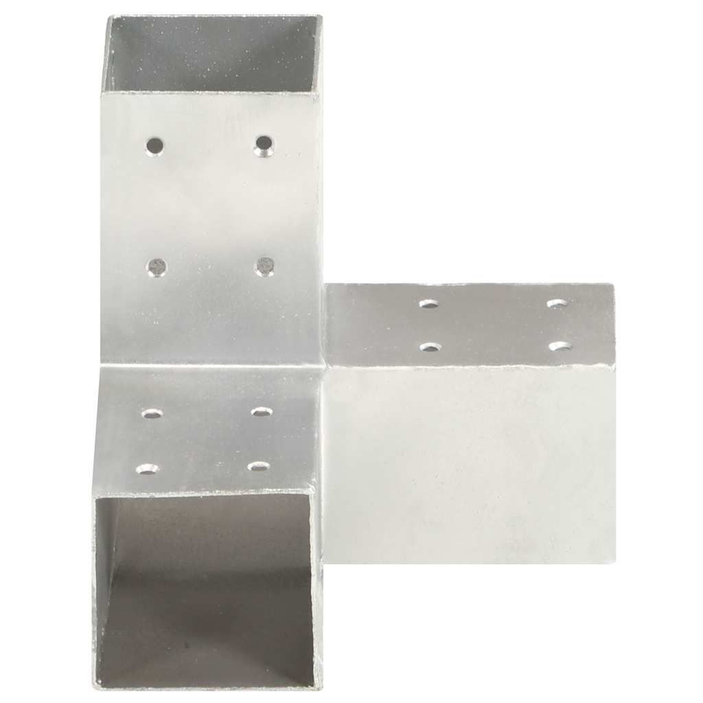 Connettore per Pali a Forma di Y in Metallo Zincato 81x81 mm vidaXL