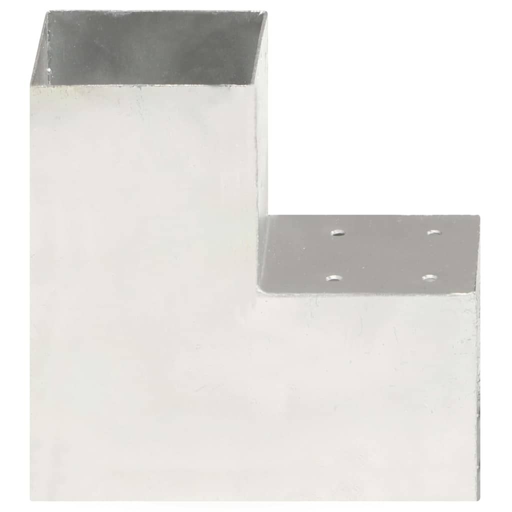 Connettore per Pali a Forma di L in Metallo Zincato 101x101 mm vidaXL
