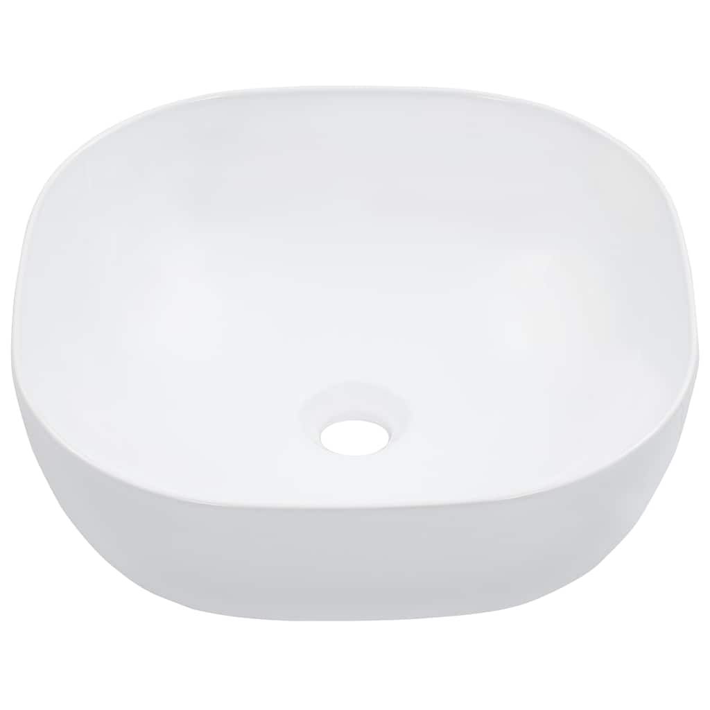 Lavandino 42,5x42,5x14,5 cm in Ceramica Bianco vidaXL