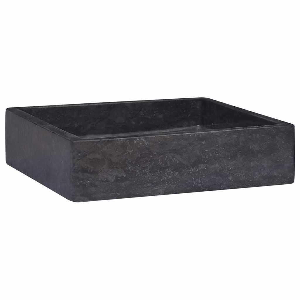 Lavandino Nero 40x40x10 cm in Marmo vidaXL