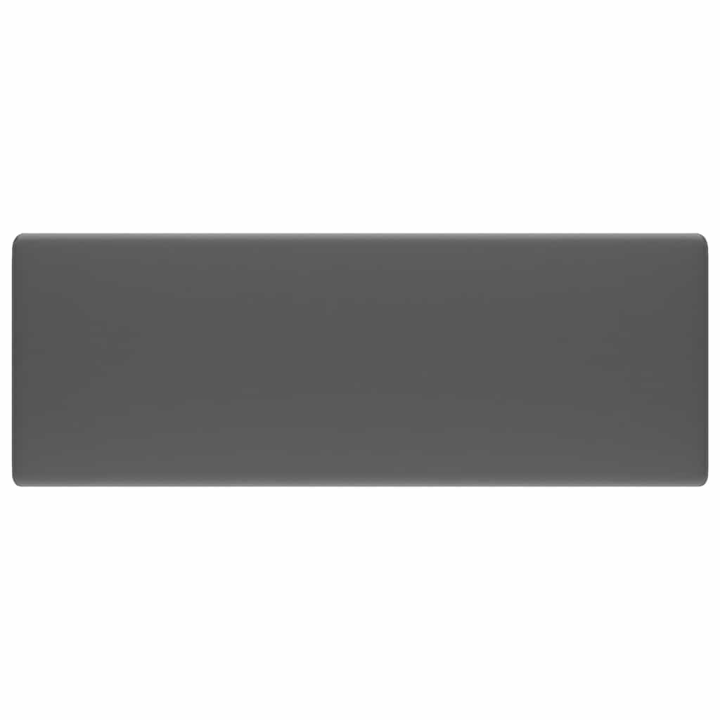 Lavabo con Troppopieno Quadrato Grigio Opaco 41x41 cm Ceramica vidaXL