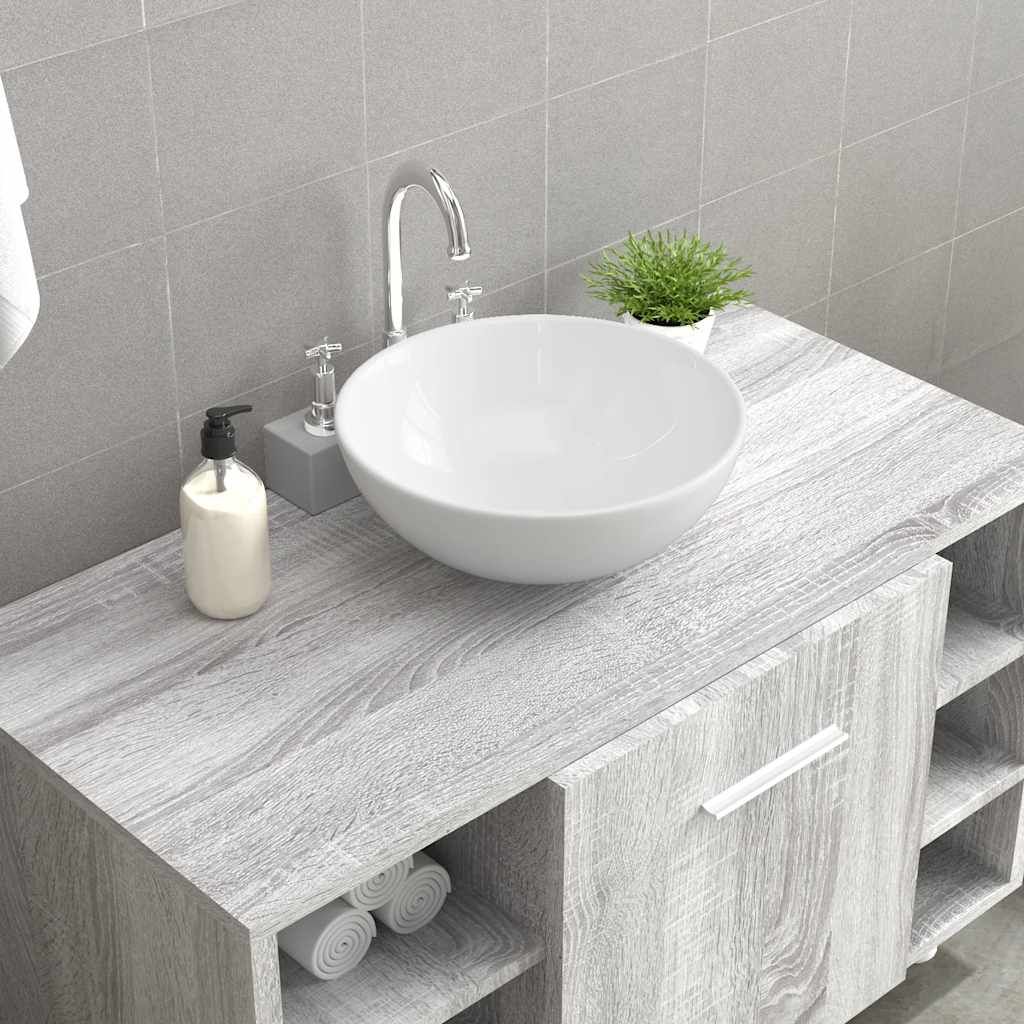 Lavandino Bianco 28x28x10 cm Ceramica vidaXL