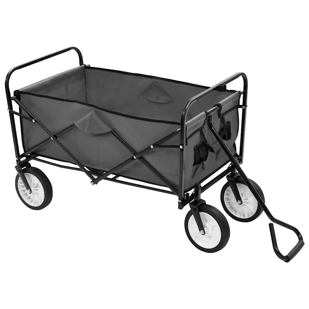 Carrello Pieghevole a Mano in Acciaio Grigio vidaXL