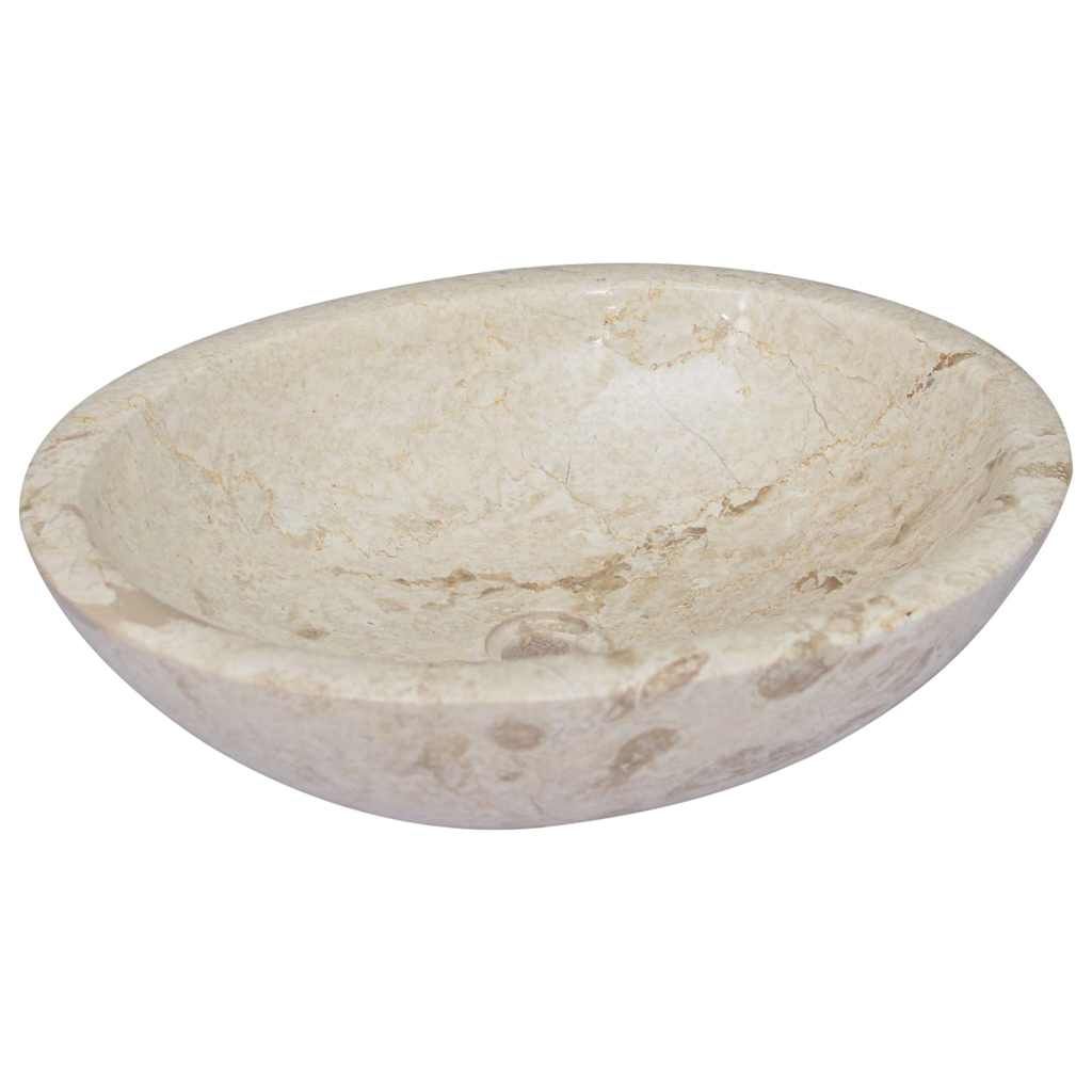 Lavandino Crema 53x40x15 cm in Marmo vidaXL