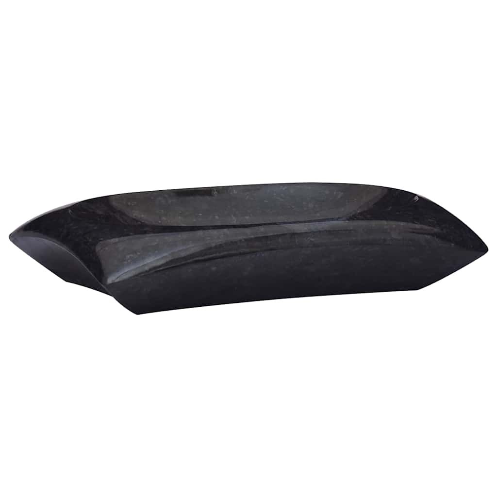 Lavandino Nero 50x35x10 cm in Marmo vidaXL