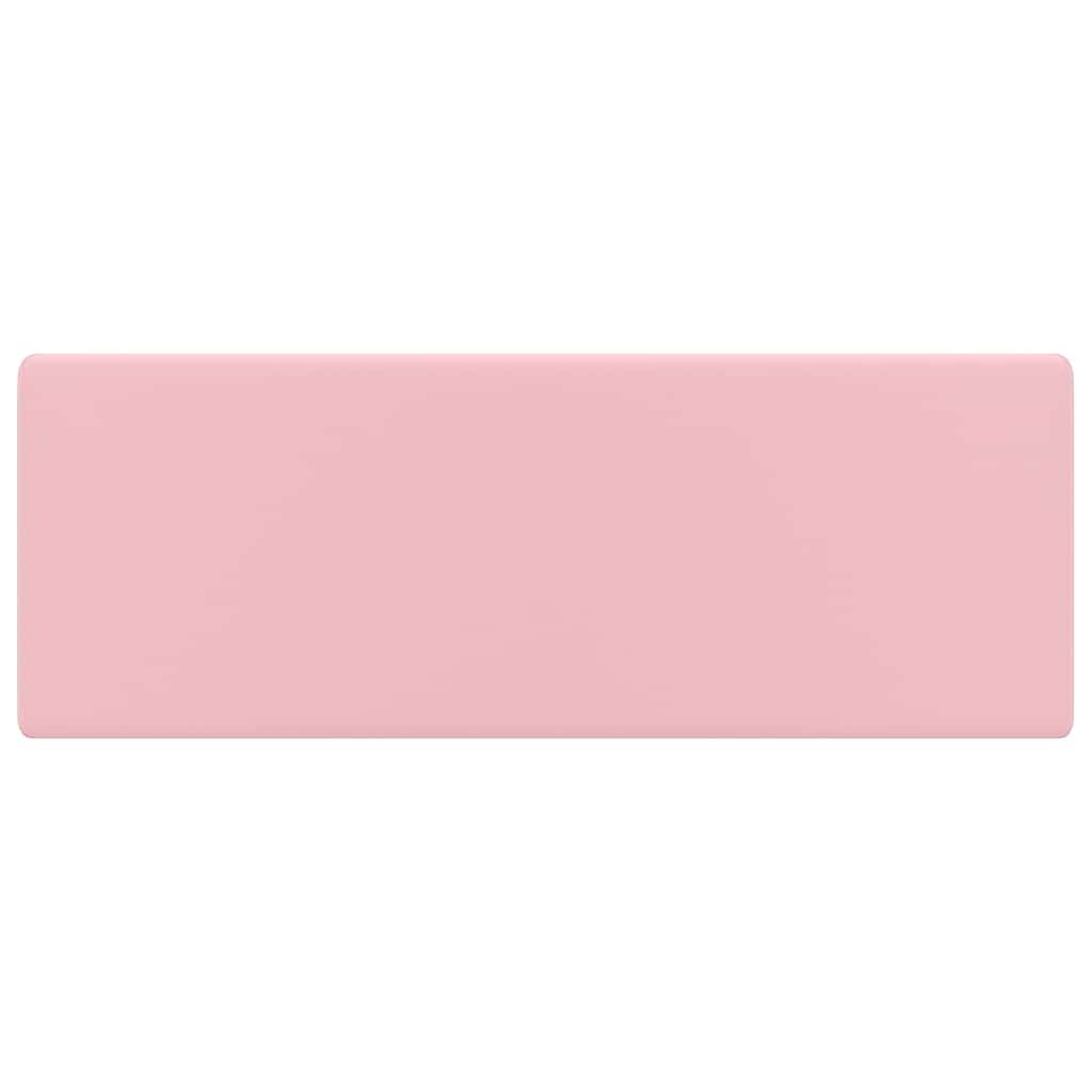 Lavabo Troppopieno Quadrato Rosa Opaco 41x41cm Ceramica vidaXL