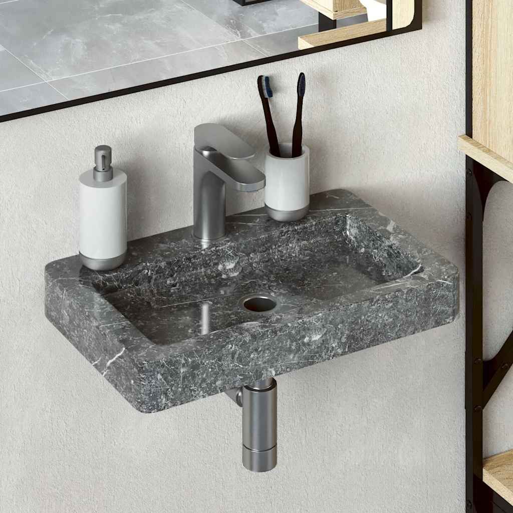Lavello a Parete Grigio 38x24x6,5 cm in Marmo vidaXL
