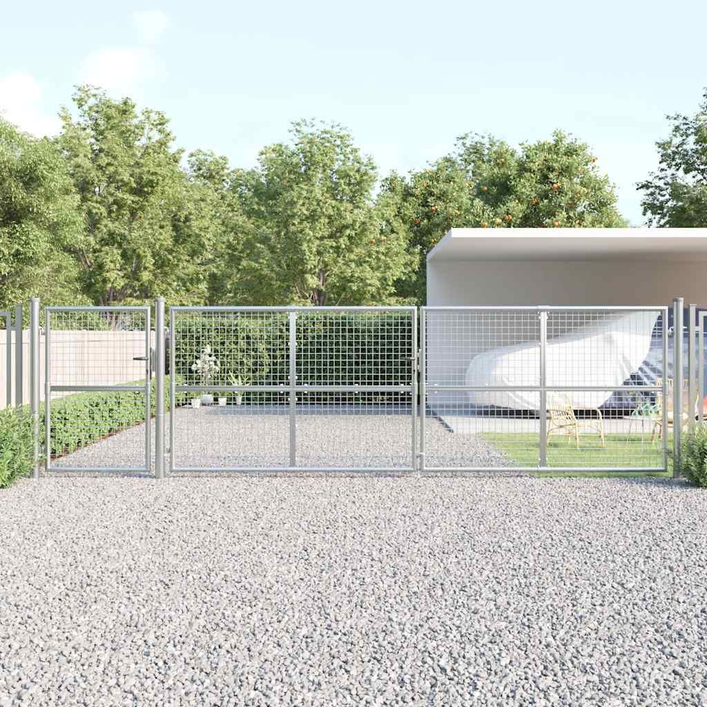 Cancello da Giardino in Rete Argento 500x125 cm in Acciaio Zincato vidaXL