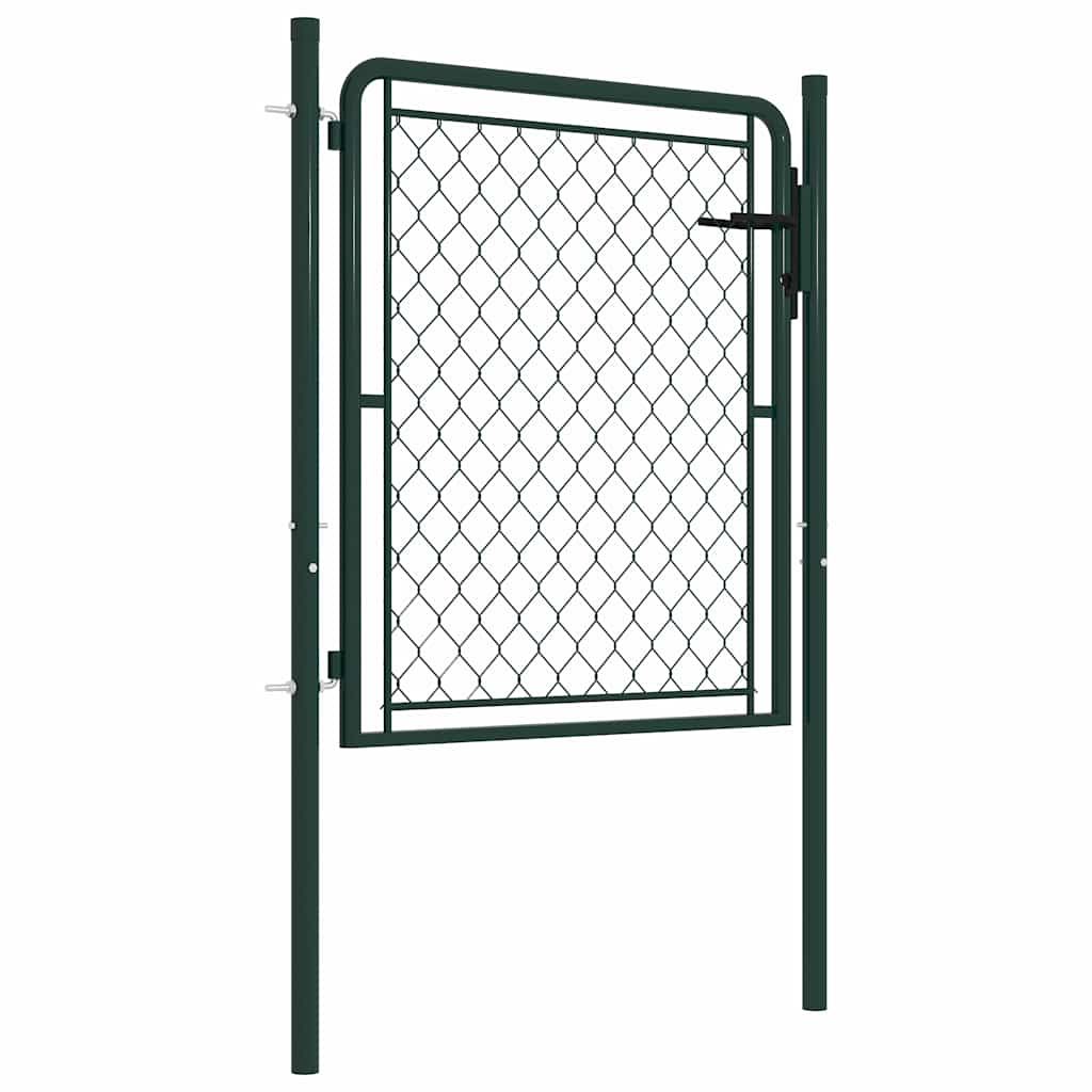 Cancello da Giardino in Acciaio 100x75 cm Verde vidaXL