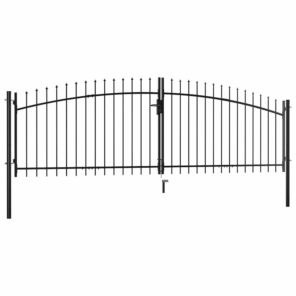 Cancello per recinzione a doppia porta Woerden con punta a lancia 400x149,5 cm vidaXL