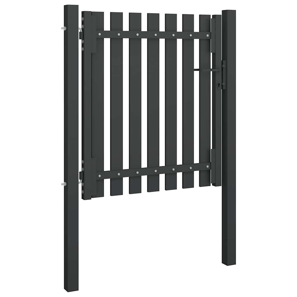 Cancello per Recinzione da Giardino in Acciaio 100x75 cm Antracite vidaXL