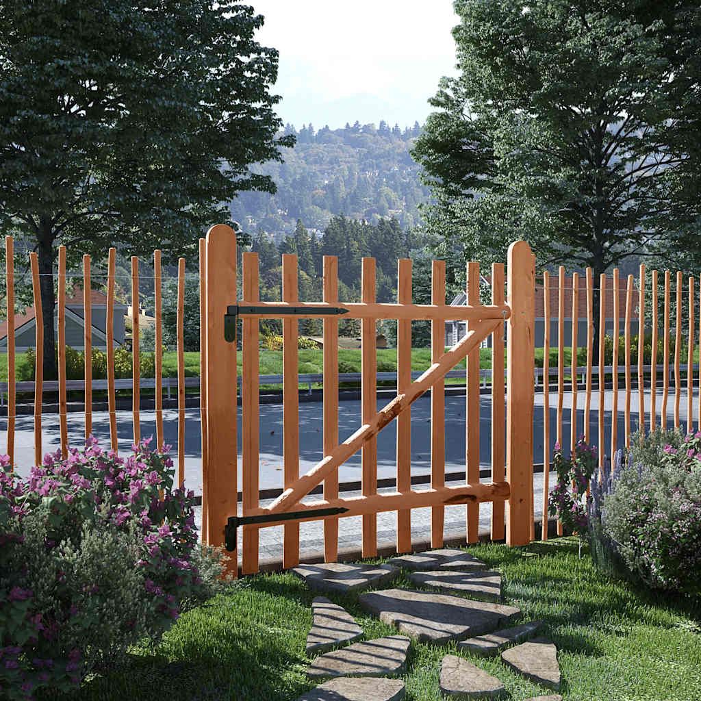 Cancello Singolo Recinzione Legno Nocciolo Impregnato 100x100cm vidaXL
