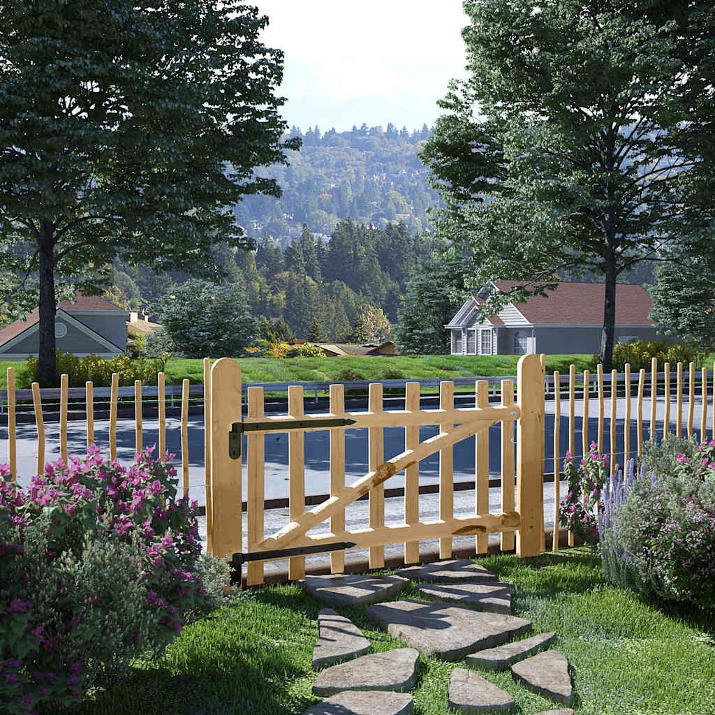 Cancello Singolo per Recinzione in Legno di Nocciolo 100x60 cm vidaXL