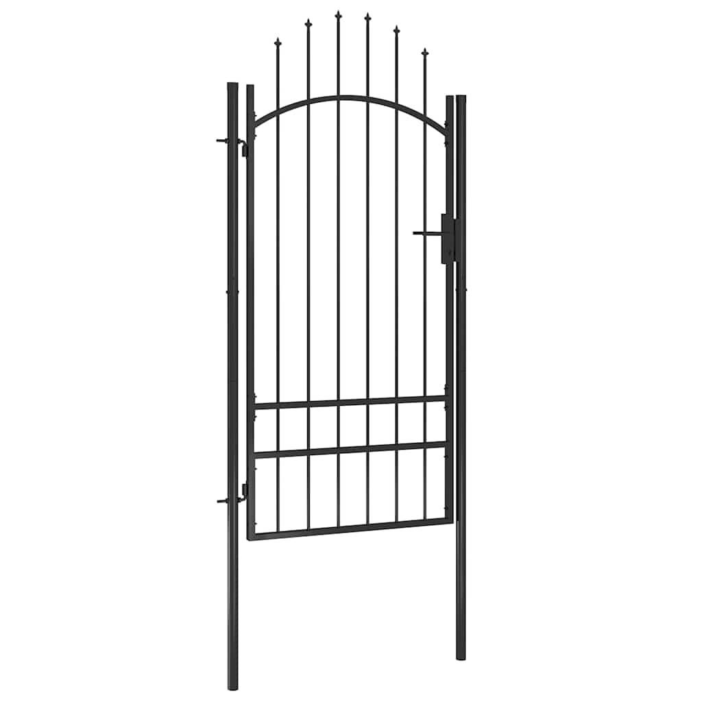 Cancello da Giardino Woerden in Acciaio 1x2 m Nero vidaXL