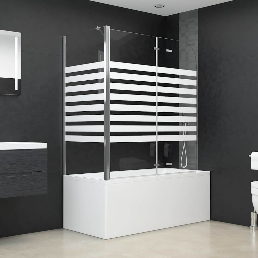Cabina da Bagno 120x68x130 cm in Vetro Temperato a Righe vidaXL