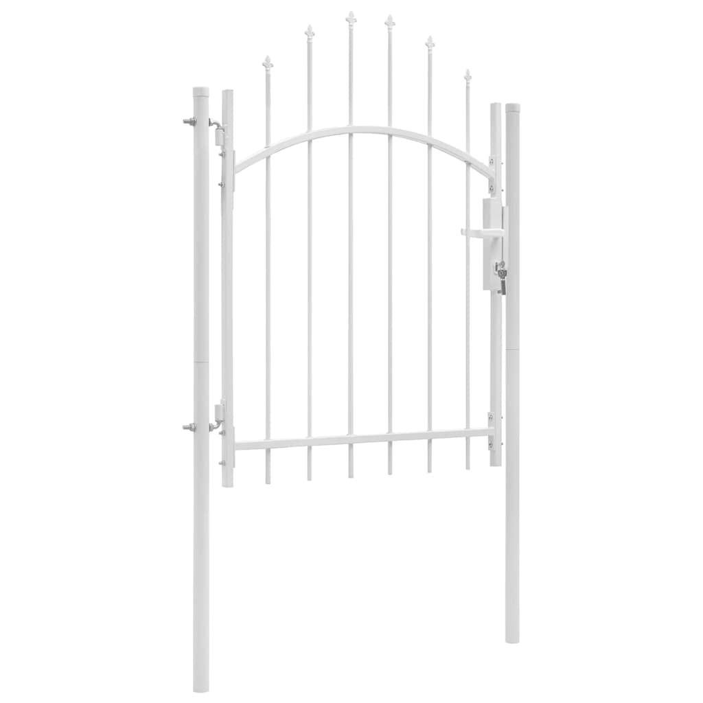 Cancello da Giardino Woerden in Acciaio 1x1,5 m Bianco vidaXL