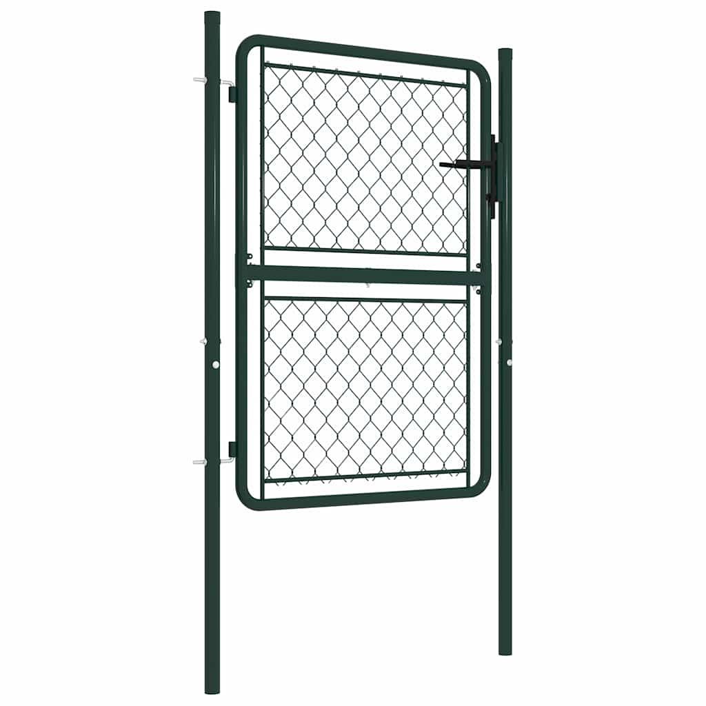 Cancello da Giardino in Acciaio 100x150 cm Verde vidaXL