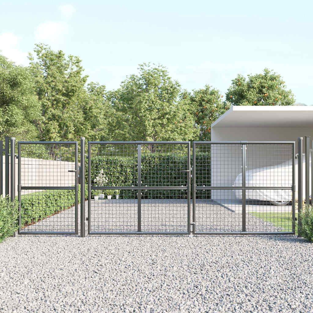 Cancello da Giardino in Rete Antracite 400x125 cm in Acciaio Zincato vidaXL