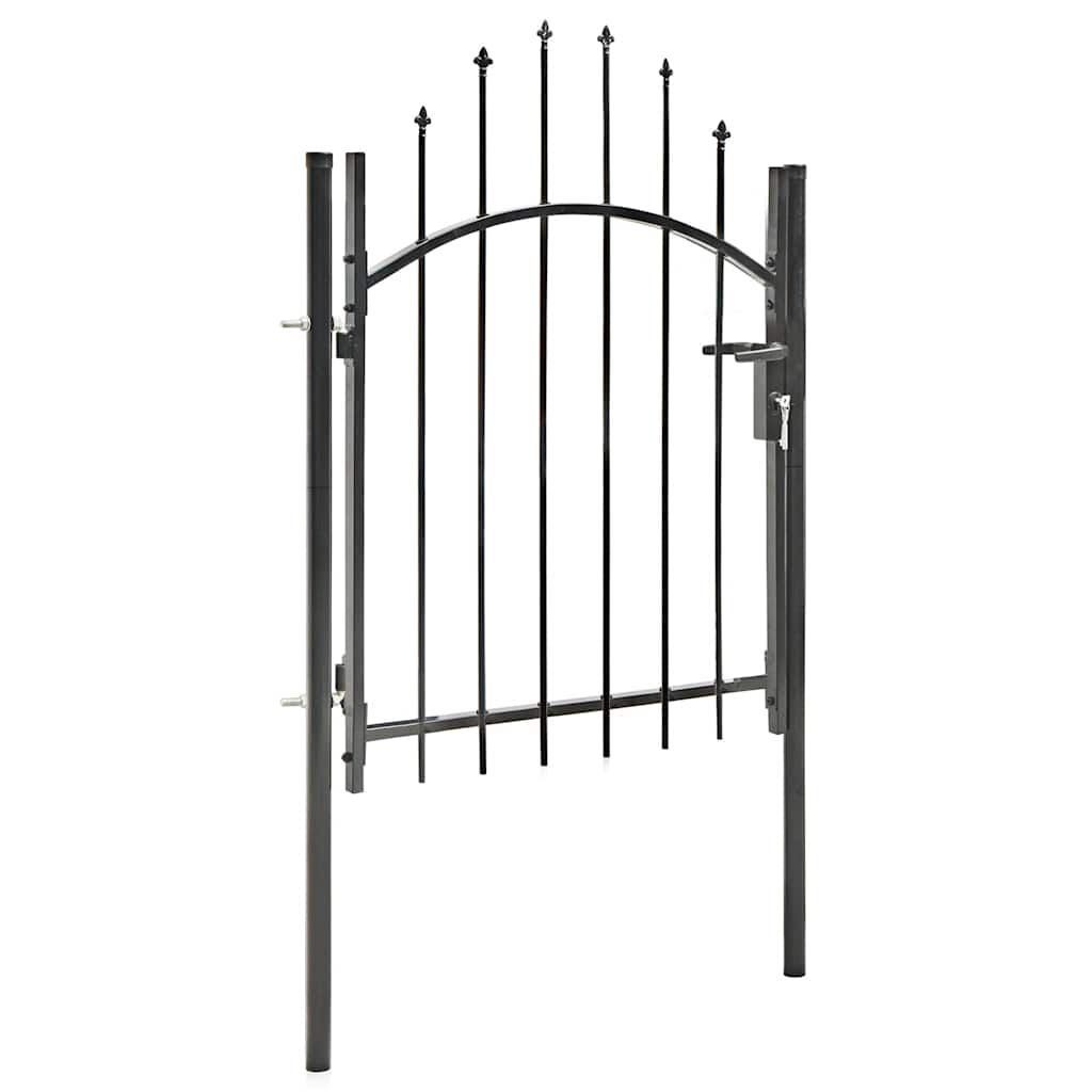 Cancello da Giardino Woerden in Acciaio 1x1 m Nero vidaXL