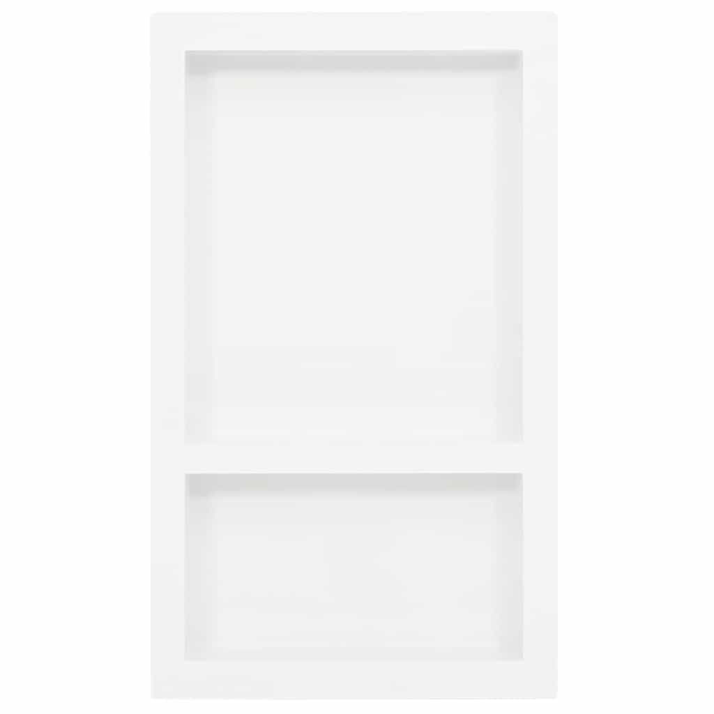 Nicchia da Doccia con 2 Scomparti Bianco Lucido 41x69x9 cm vidaXL