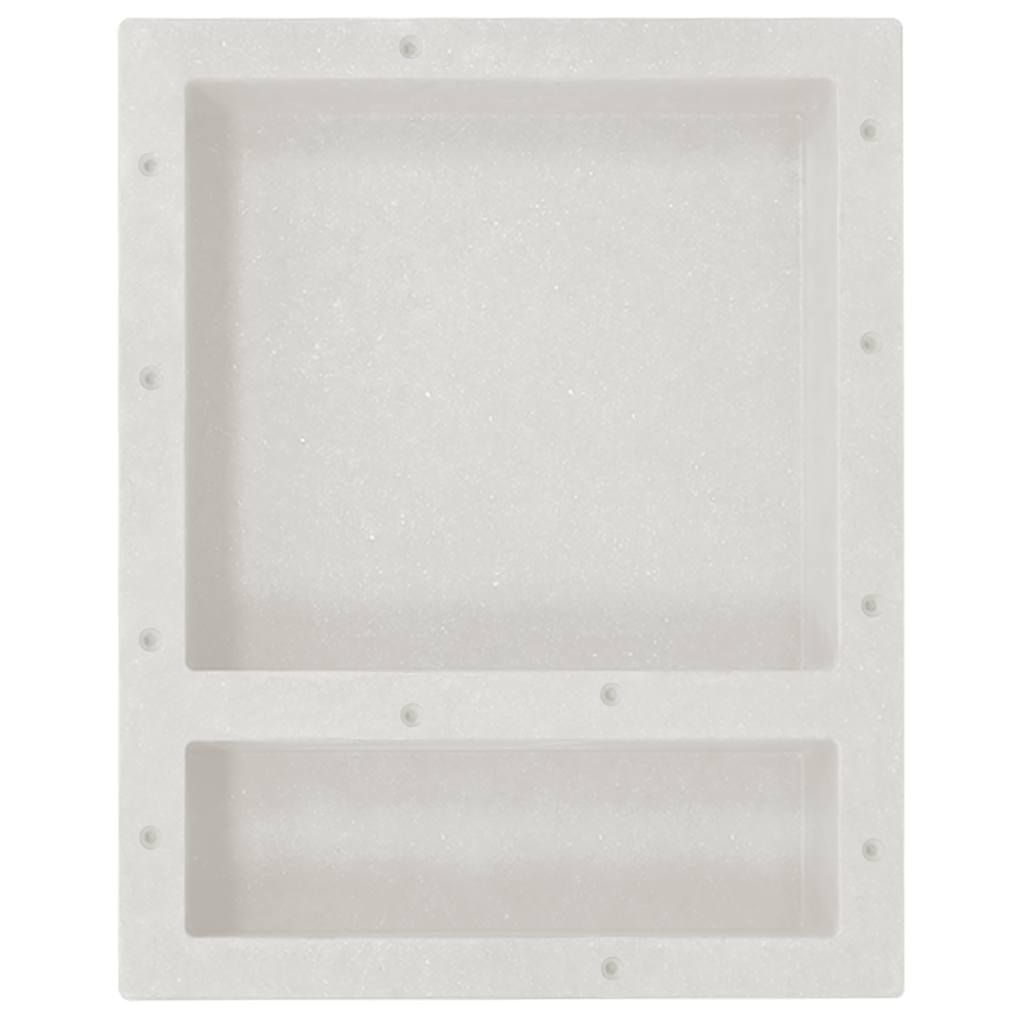 Nicchia da Doccia con 2 Scomparti Bianco Opaco 41x51x10 cm vidaXL