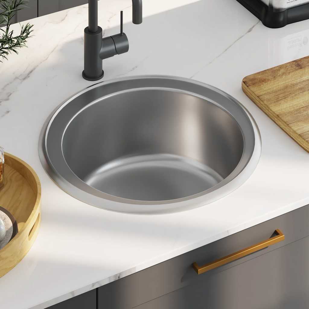 Lavello da Cucina con Filtro e Sifone in Acciaio Inox vidaXL