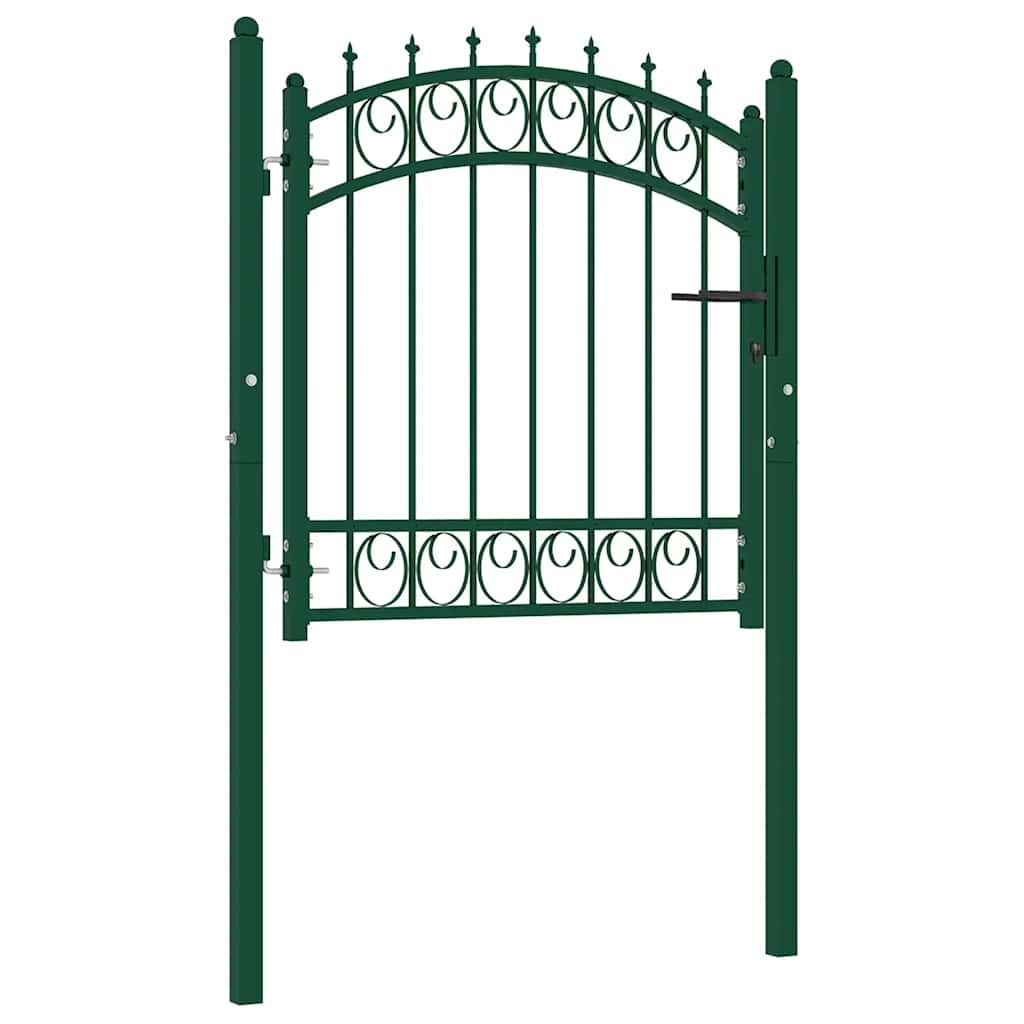 Cancello per recinzione EMMEN con punte in acciaio 103x97 cm verde vidaXL