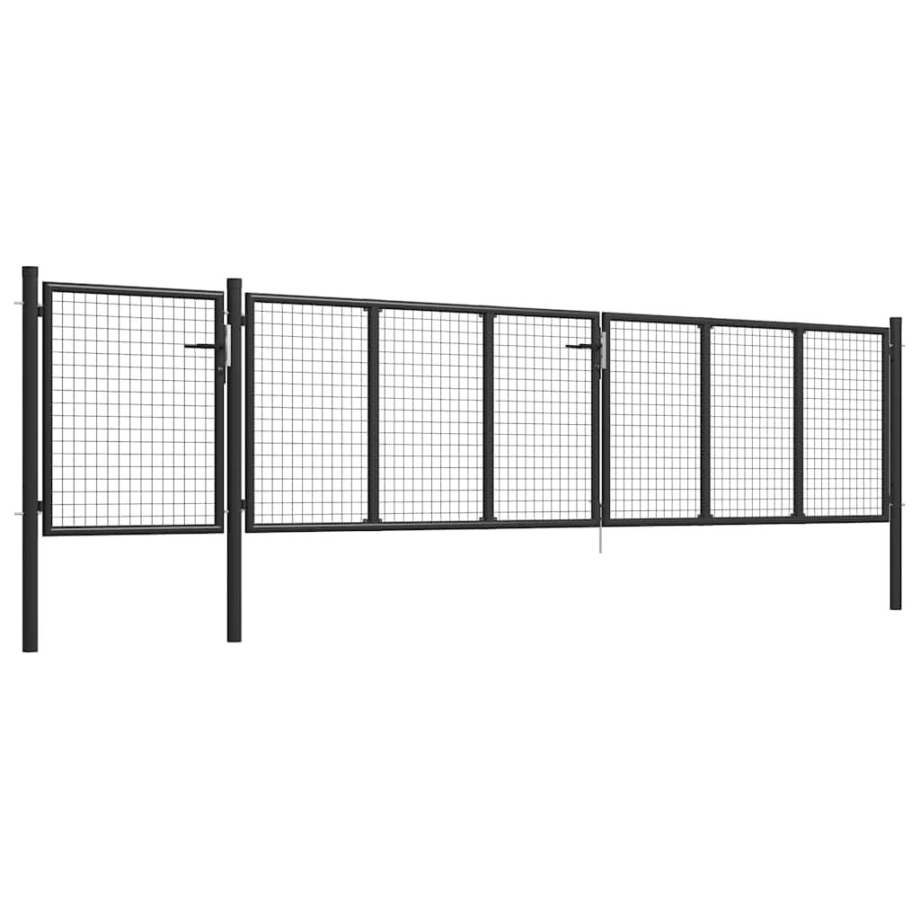 Cancello per Giardino in Acciaio 500x75 cm Antracite vidaXL